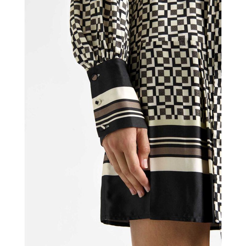 Cue Monochrome Geo Shift Mini Dress image number 2